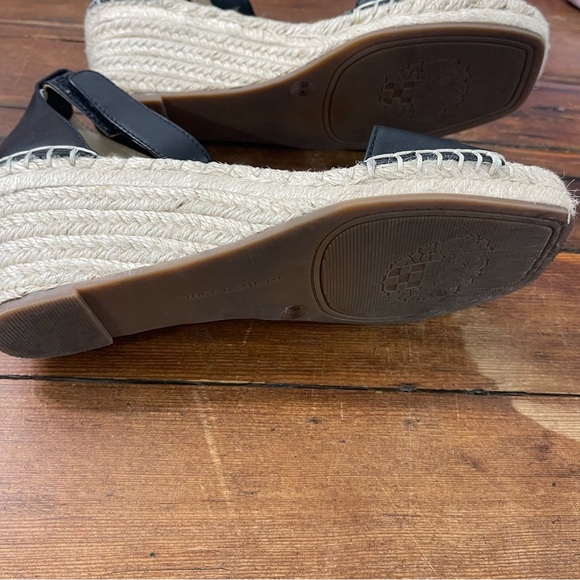 Vince Camuto Black and Cream Wedge Sandals - Picture 4 of 5